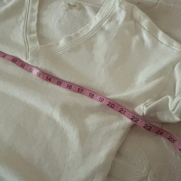 Madewell off-white V-Neck Sweatshirt size M. Oversized. Balloon sleeves - Picture 13 of 16